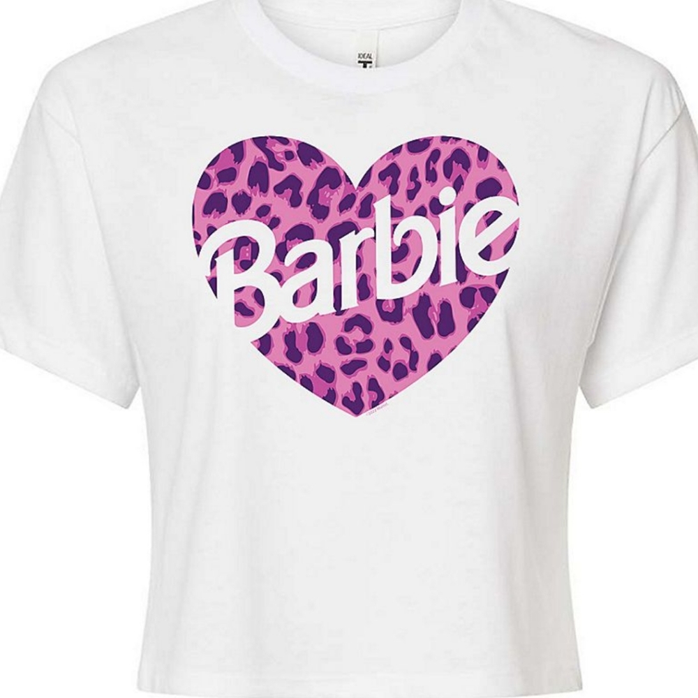Barbie Leopard Heart Logo Fitted Tee